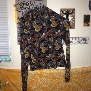 floral turtleneck